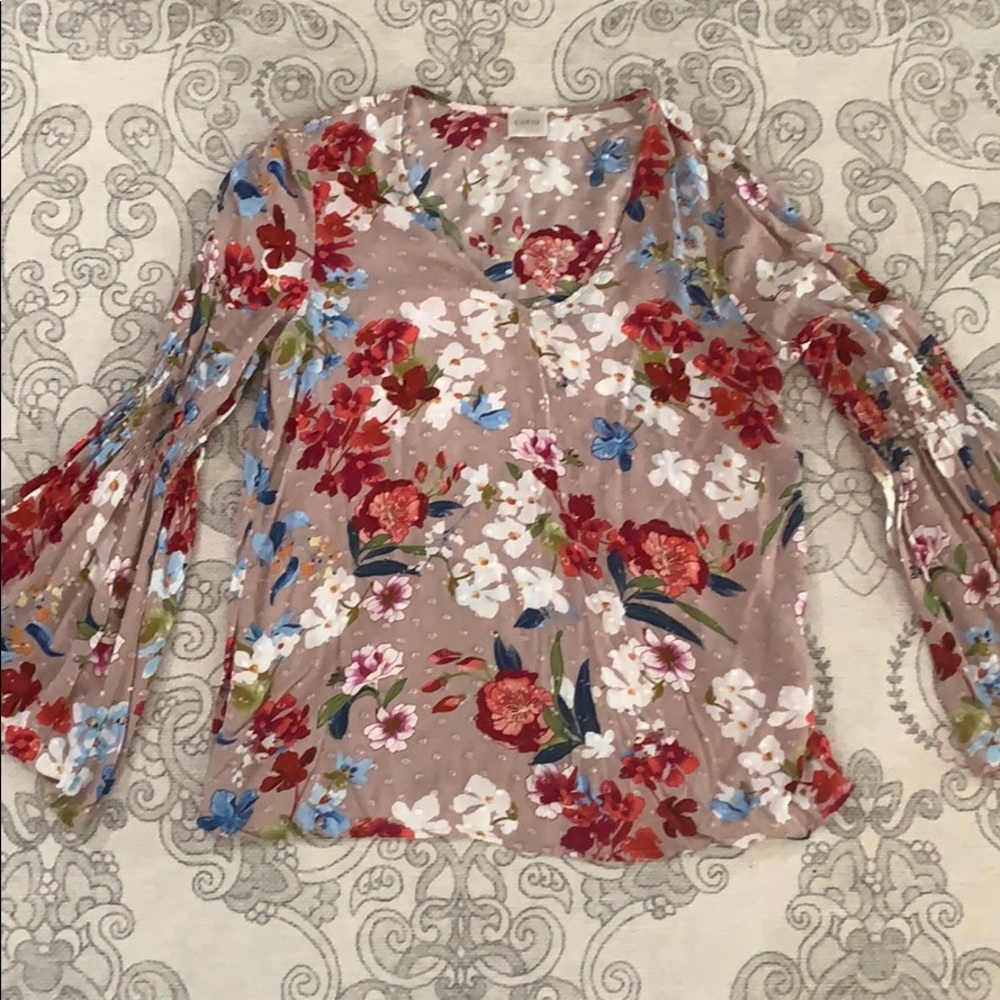 Cupio floral light pink boho Blouse